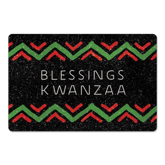 Blessings Kwanzaa Splatter Floor Mat
